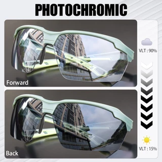 Scvcn แฟชั่นแว่นตากันแดด Photochromic แว่นตาขี่จักรยานจักรยานจักรยานเดินป่ากอล์ฟ UV400 แว่นตากีฬาสําหรับผู้ชายผู้หญิงเบสบอล