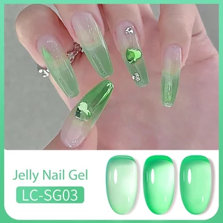 LILYCUTE 7ML Jelly Pink เล็บเจล Polish Vernis กึ่งถาวรเล็บเจลเล็บ LED เจล UV Nail Art ฐาน Top Coat จัดส่งฟรี