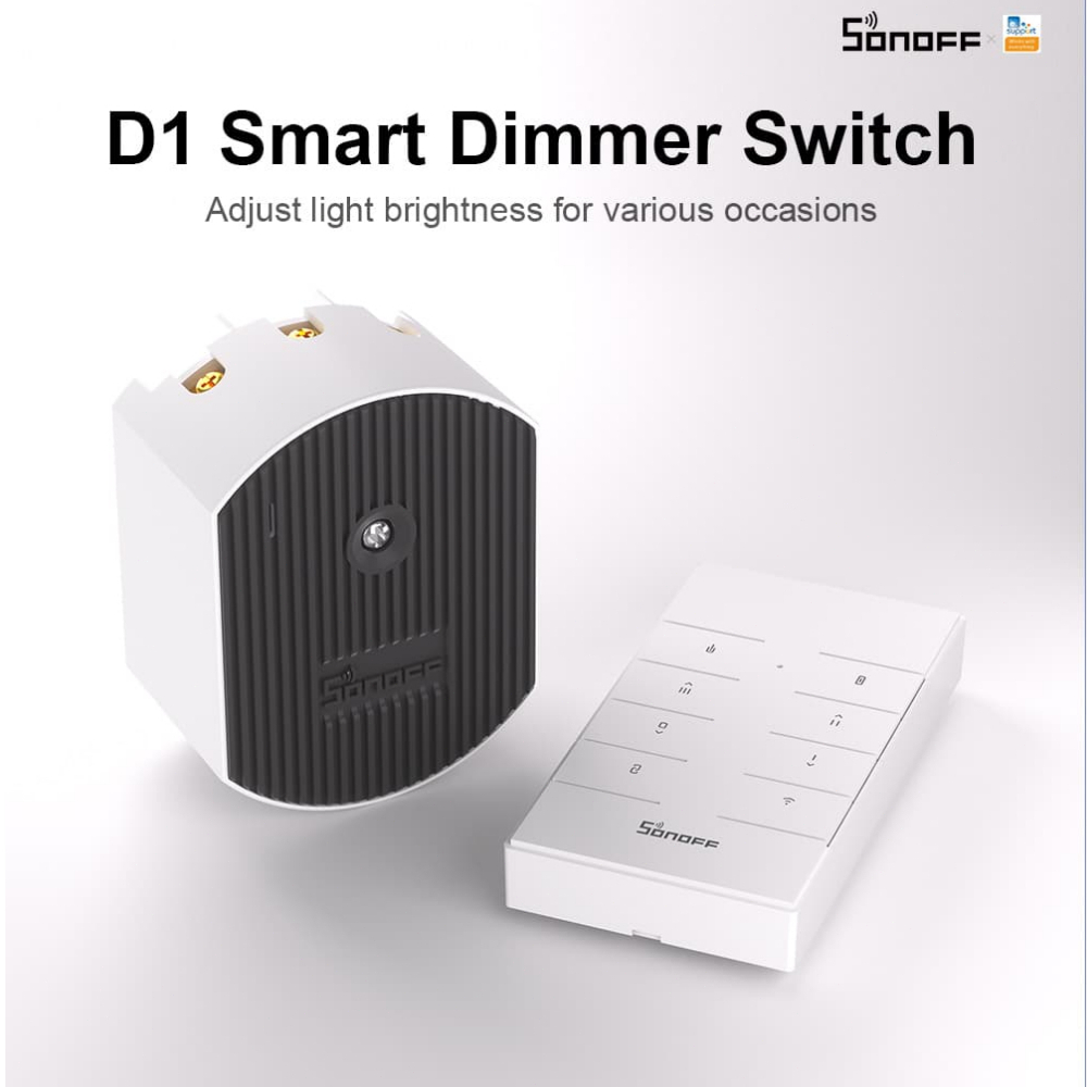 Sonoff D1 WiFi Smart Dimmer Switch การตรวจสอบความแม ่ นยําสูงปรับความสว ่ างสําหรับโอกาสต ่ างๆสําหรับ Alexa Google eWeLink APP
