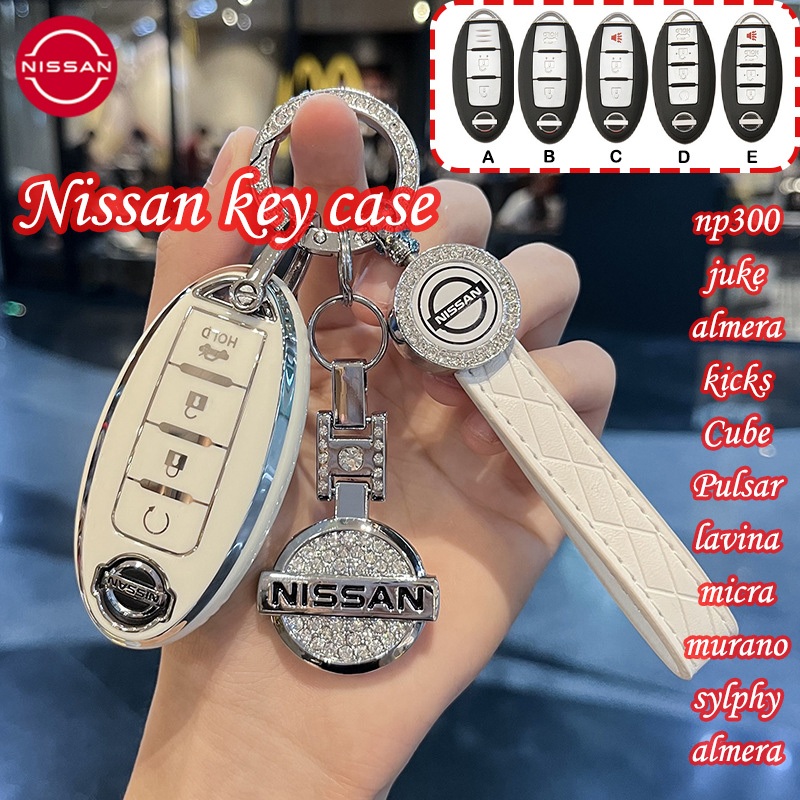 เคสกุญแจ Nissan 2/3/4ปุ ่ มสําหรับ Nissan np300/juke/almera/March/teana พวงกุญแจ