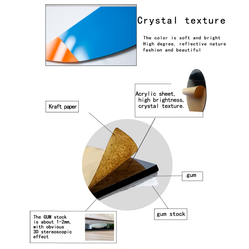 【 Daorui 】ห้องเด็กอนุบาลตกแต่งผนังสติ๊กเกอร์สนามเด็กเล่นห้องเรียนห้องนอนการ์ตูนสัตว์สติ๊กเกอร์อะคริลิค 3 มิติ - รูปที่ 6