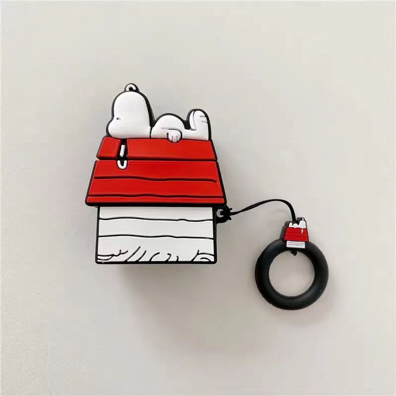 การ์ตูน Snoopy และ House 3D Soft Silicone Protective Casing, เคสกันกระแทก, เข้ากันได้กับ Apple AirPods 1 2 Pro 3 Pro2