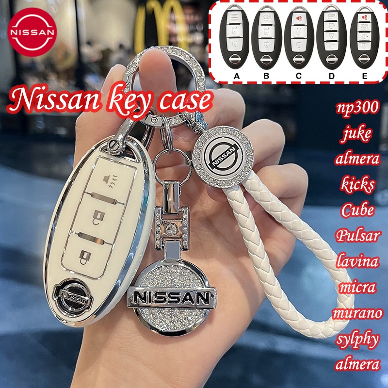 เคสกุญแจ Nissan 2/3/4ปุ ่ มสําหรับ Nissan np300/juke/almera/March/teana พวงกุญแจ