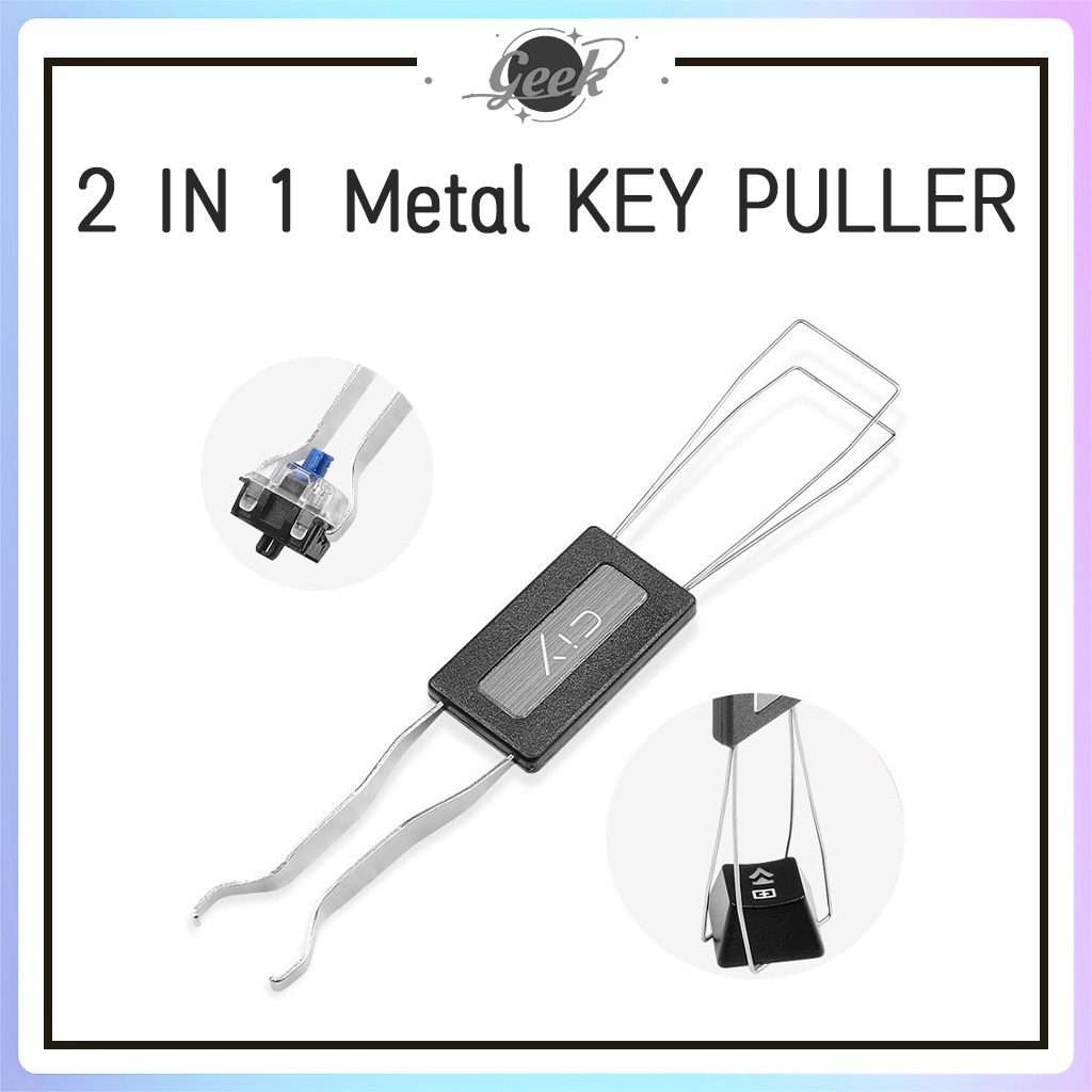 2 in 1 เครื่องมือถอดสวิตช์ ลวดเหล็ก สําหรับแป้นพิมพ์ Mechanical