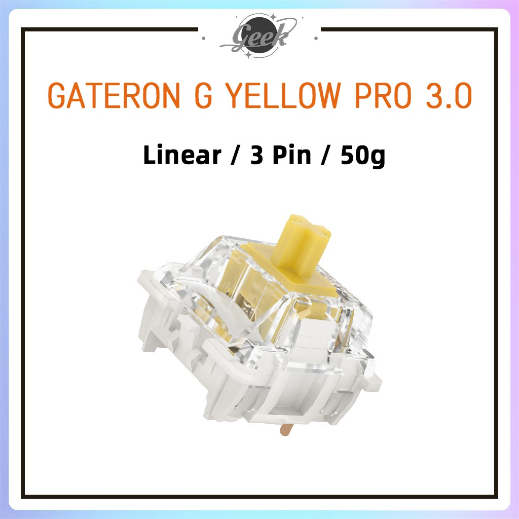 Gateron G Yellow PRO 3.0 RGB สวิตช์เชิงกล สําหรับคีย์บอร์ดเกมมิ่ง