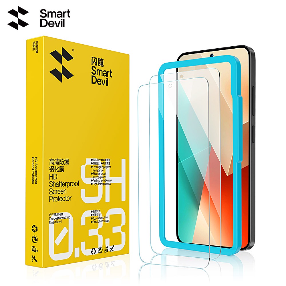 SmartDevil กระจกนิรภัย HD กันตก กันระเบิด กันแสงสีฟ้า สําหรับ Redmi Note 13 13Pro f6