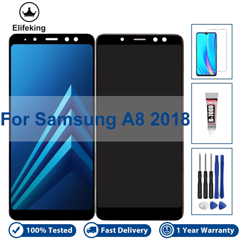 ทดสอบ 100% สําหรับ Samsung Galaxy A8 2018 A530 จอแสดงผล LCD Touch Screen Digitizer Assembly A530F A5