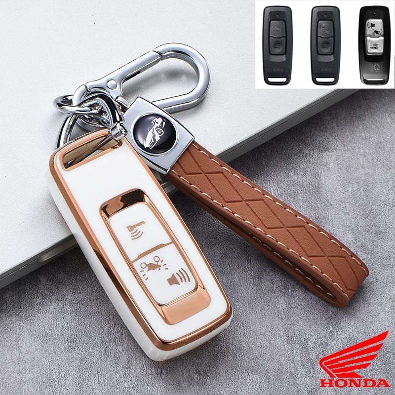Honda Car Remote Key Case สําหรับ Honda /PXC 160/PCX 2022/vario/ADV/scoopyi 2021-2023/Lead 2022/Giorno/SH/Vision Key Cover พวงกุญแจหนังพวงกุญแจ