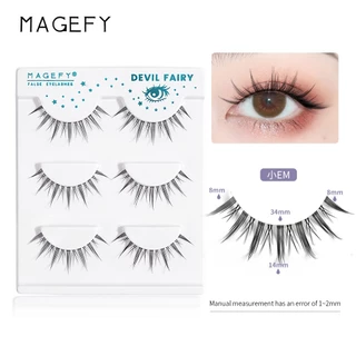 MAGEFY 5D ขนตาปลอม 3 คู่ ขนตาปลอมธรรมชาติ ขนตา ขนมิงค์ แบบธรรมชาติ Eyelashes 11 สไตล์ 7378