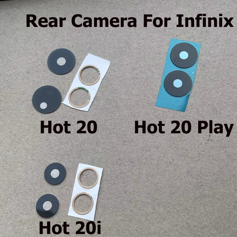 ใหม่สําหรับ Infinix Hot 20 20S 20i เล่นด้านหลังกล้องฝาครอบเลนส์กาวกาวสติกเกอร์อะไหล่