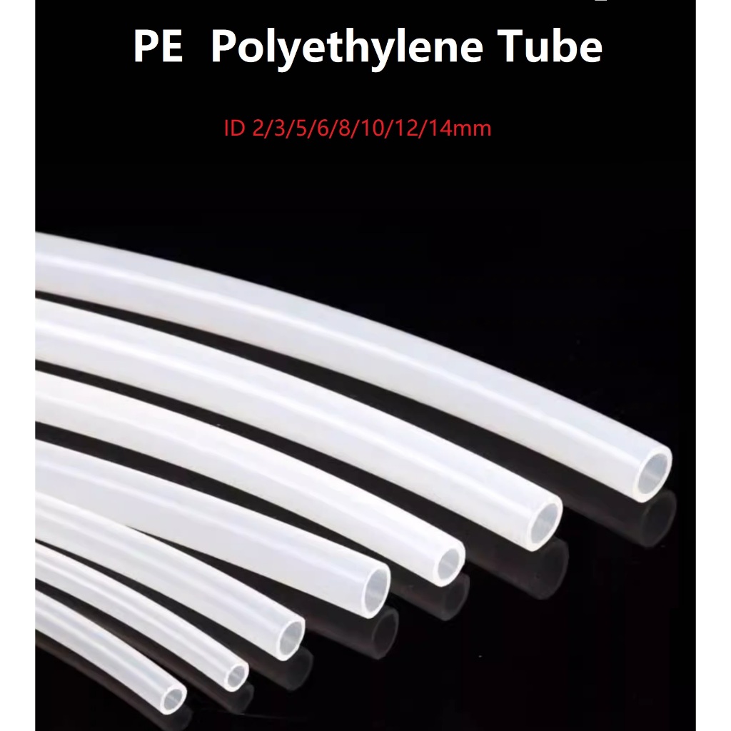 PE Polyethylene Tubing White Semi Transparent PE Hose Acid and Alkali Resistant ท่อโพลีเอทิลีน วิชาพลศึกษา สีขาวกึ่งโปร่งใสท่อ วิชาพลศึกษา ทนกรดและด่าง 2/3/5/6/8/10/12/14 มม