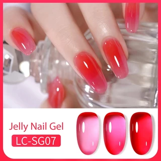 LILYCUTE 7ML Jelly Pink เล็บเจล Polish Vernis กึ่งถาวรเล็บเจลเล็บ LED เจล UV Nail Art ฐาน Top Coat จัดส่งฟรี