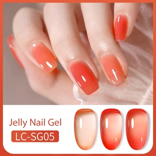 LILYCUTE 7ML Jelly Pink เล็บเจล Polish Vernis กึ่งถาวรเล็บเจลเล็บ LED เจล UV Nail Art ฐาน Top Coat จัดส่งฟรี