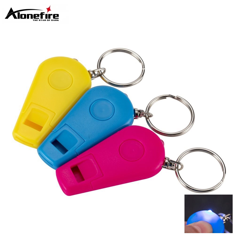 Alonefire Y01 Mini Pocket พวงกุญแจไฟฉาย Micro LED กลางแจ ้ ง Camping Ultra Bright ฉุกเฉิน Key แหวนนกหวีด