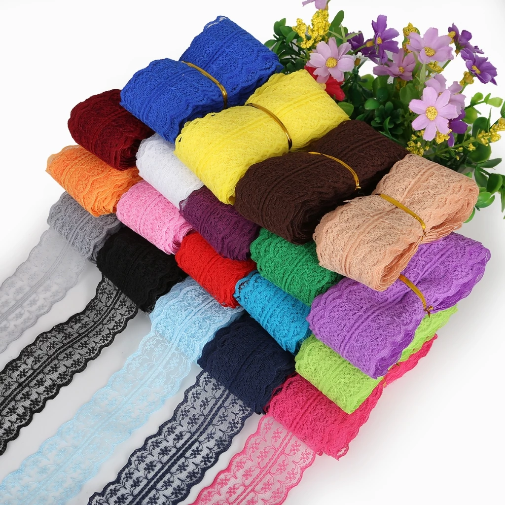 5yard/กระเป๋า 45 มม.ลูกไม้ริบบิ้น Trim ผ้าปักลูกไม้ Trims สําหรับงานแต่งงานตกแต่ง DIY อุปกรณ์เย็บผ้า
