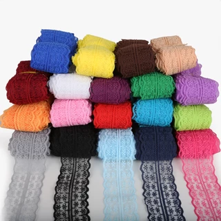 5yard/กระเป๋า 45 มม.ลูกไม้ริบบิ้น Trim ผ้าปักลูกไม้ Trims สําหรับงานแต่งงานตกแต่ง DIY อุปกรณ์เย็บผ้า