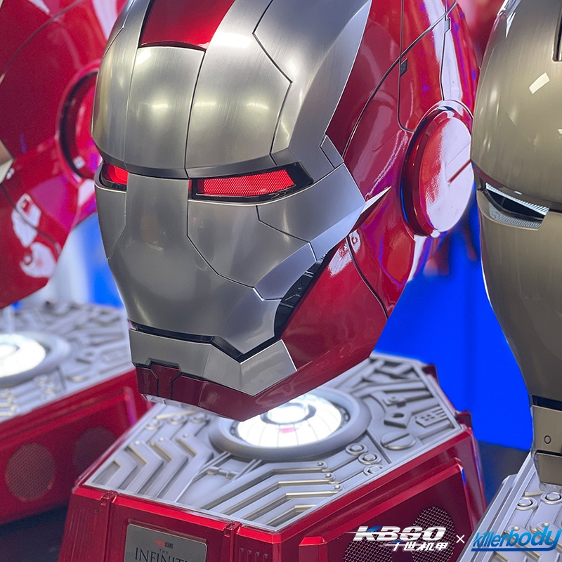Killerbody1 1 Wearable Iron Man MK5 หมวกกันน ็ อคควบคุมเสียงแบบสัมผัสรีโมทคอนโทรล ( พร ้ อมฐานลําโพงบลูทูธ