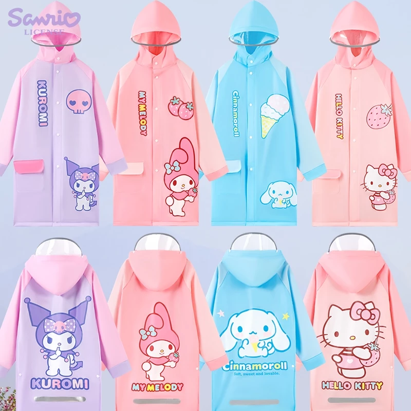 เสื้อกันฝนเด็กผู้หญิง Sanrio Hello Kitty ลายการ์ตูน