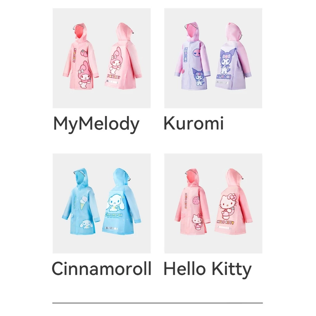 เสื้อกันฝนเด็กผู้หญิง Sanrio Hello Kitty ลายการ์ตูน thumbnail 10