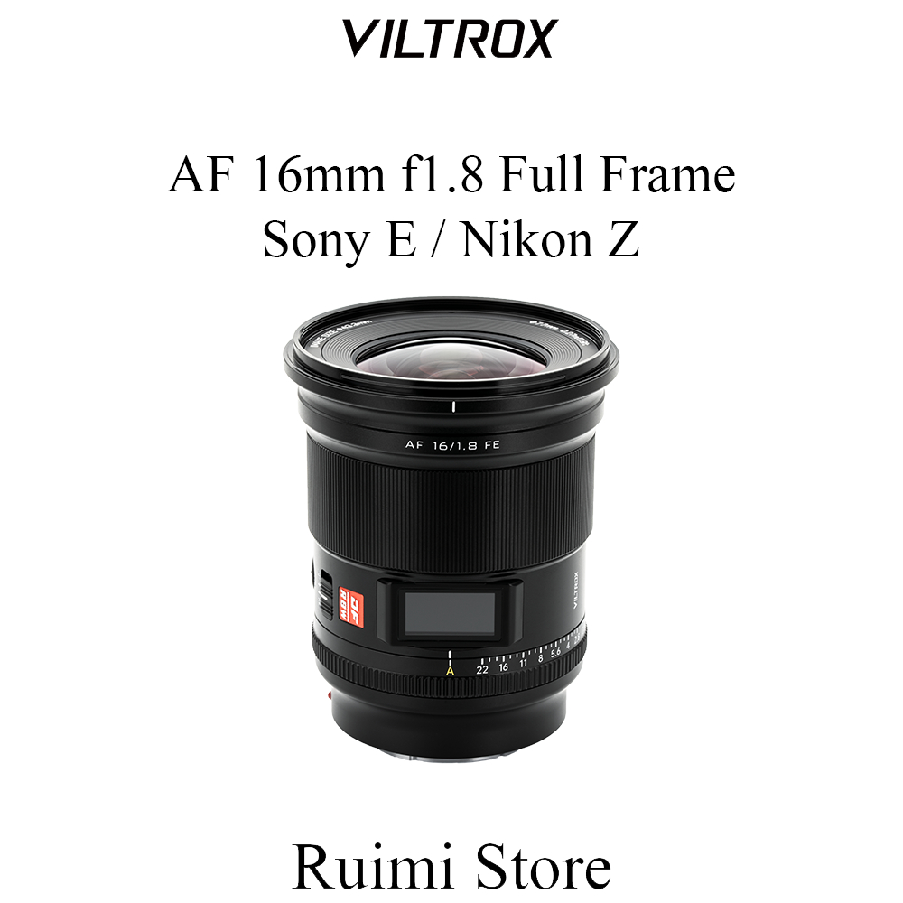 Viltrox 16 มม. F1.8 โฟกัสอัตโนมัติแบบฟูลเฟรม STM เลนส์รูรับแสงกว้างขนาดใหญ่สําหรับ  E /Z Mount กล้อง