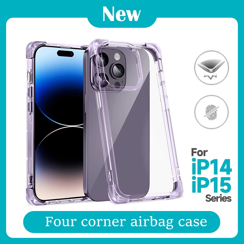 Luxury matte ClearถุงลมนิรภัยสําหรับiPhone 15 14 13 12 11 Pro Max xr xs Max 15 14 7 8 Plusกันกระแทกฝาครอบป ้ องกัน
