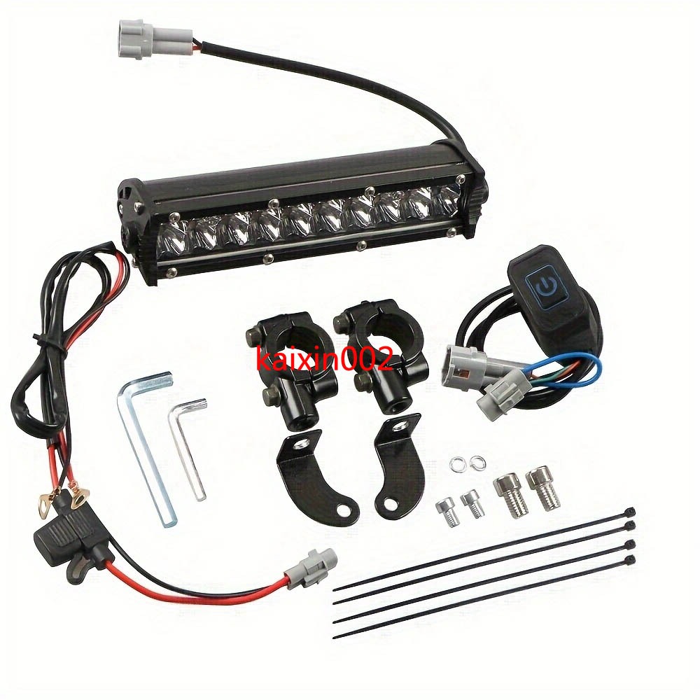 กันน้ําสวิทช์ Light Bar 60W ไฟ LED ชุดสายไฟ Plug-Play ไฟหน้าสําหรับ KLX110 CRF110 TTR110 YZ250F Motocross Dirt Pit จักรยาน