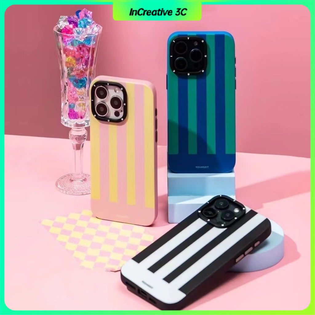 Youngkit เคสไอโฟน 15 pro max เคส 15 ฤดูร ้ อนที ่ มีสีสันแม ่ เหล ็ กโทรศัพท ์ สําหรับ iPhone 15 14 Pro Max 15pm 14pm 15p 14p กันกระแทกป ้ องกันการล ่ มสลายป ้ องกันลายนิ ้ วมือปลอกพรีเมี ่ ยม