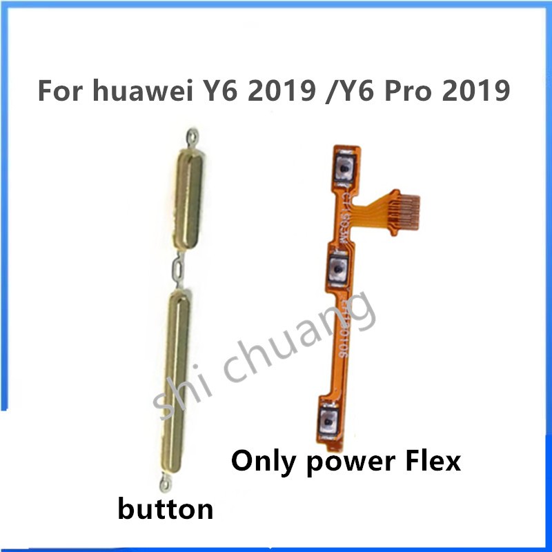 Shichuang สําหรับ huawei Y6 2019 /Y6 Pro 2019 / Y6 Prime 2019 ปุ่มเปิดปิดปุ่มสวิทช์ด้านข้าง Key Volume Up Down Flex Cable