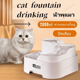 น้ำพุแมว 2L ฟังก์ชั่นกรองน้ำอัตโนมัติ 4 ชั้น ที่ให้น้ำอัตโนม…