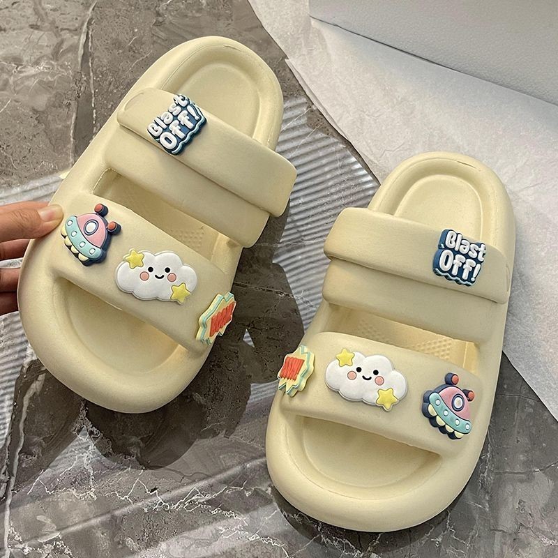 รองเท้าแตะสามสีผู้หญิงน่ารัก รองเท้าแตะผู้หญิง รองเท้าแตะขนมปังผู้หญิง