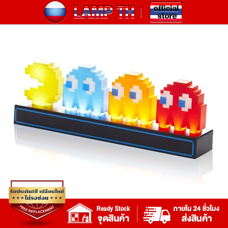 น่ารักและสร้างสรรค์ Pac-Man โคมไฟกิน Pac-Man wars ควบคุมด้วยเสียง USB night light สมาร์ทจังหวะเพลงเป