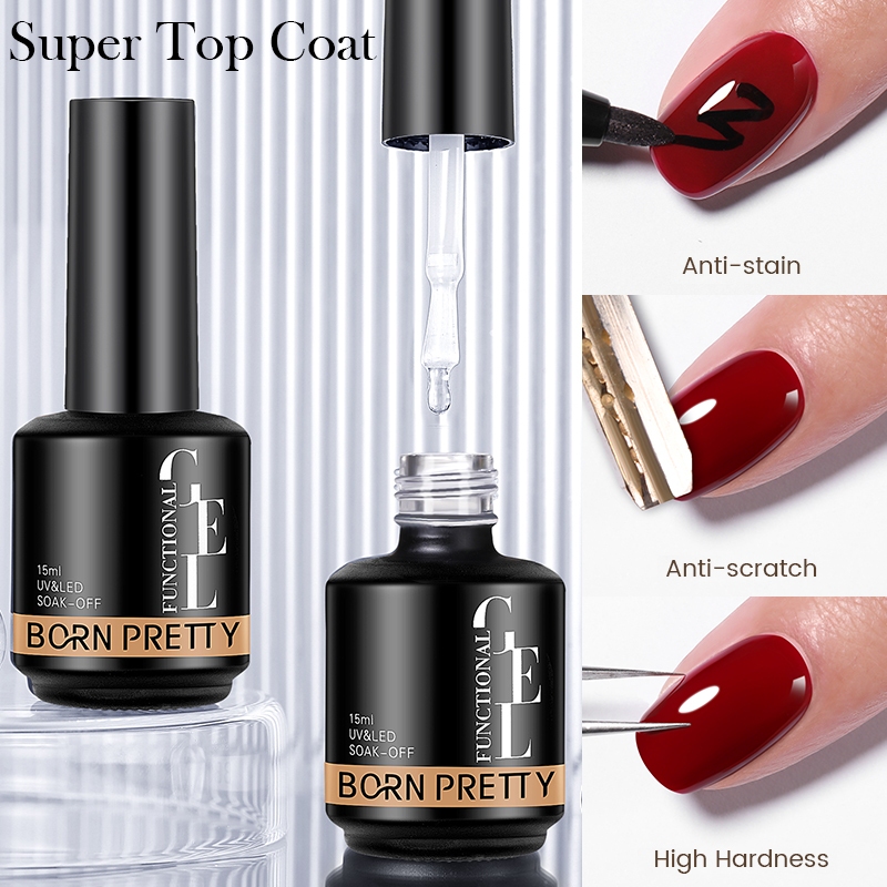 Born PRETTY เจลทาเล็บยูวี สีเจล สีเล็บเจล Top Coat เจล Led 15 มล.