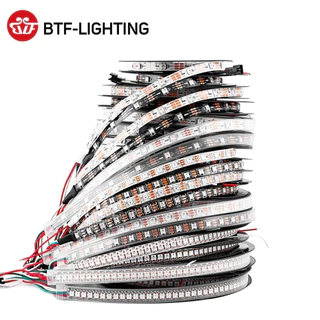 BTF-LIGHTING WS2812B (ECO) แถบไฟ Led เส้น 5050 RGB พิกเซล LED DC5V แอดเดรสได้ โปรแกรมได้ LED