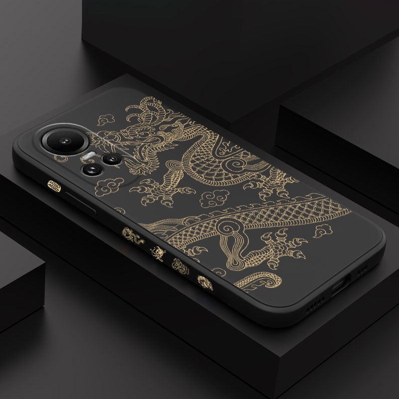 เคสโทรศัพท ์ สําหรับOPPO Reno 10Pro 10 8Z 8 Pro 8T T Z 7Z 6 5 Pro Plus 5G 4G Coiling Dragon Creative