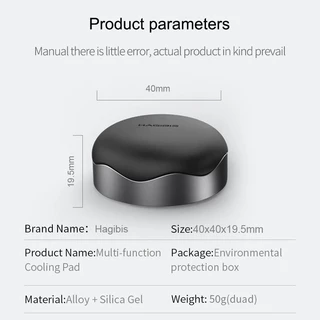 Hagibis ขาตั้งแล็ปท็อปแม่เหล็กแบบพกพา Cooling Pad สําหรับแล็ปท็อป MacBook Cool Ball การกระจายความร้อน Skidproof Pad Cooler ขาตั้ง