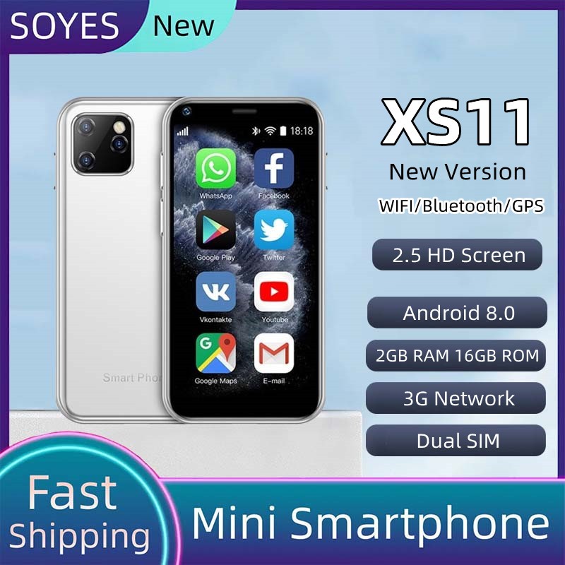 2024 ใหม ่ SOYES XS11 Quad Core น ่ ารักมินิสมาร ์ ทโฟน 2.5 นิ ้ ว 2GB RAM 16GB ROM 2MP กล ้ องด ้ านหลัง Dual SIM WIFI Hotspot Bluetooth Android 8.0 โทรศัพท ์ มือถือขนาดเล ็ ก