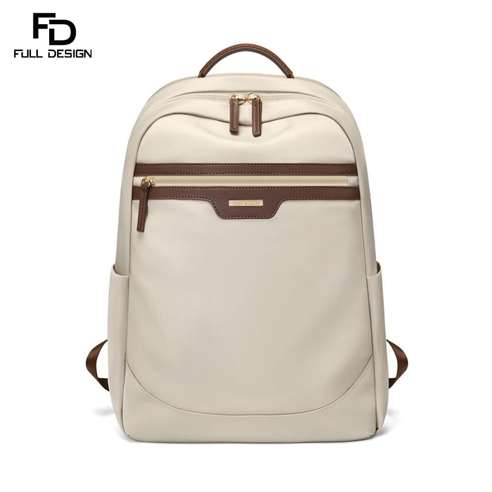 FULL DESIGN กระเป๋าเป้แล็ปท็อปกันน้ำไนลอนความจุขนาดใหญ่