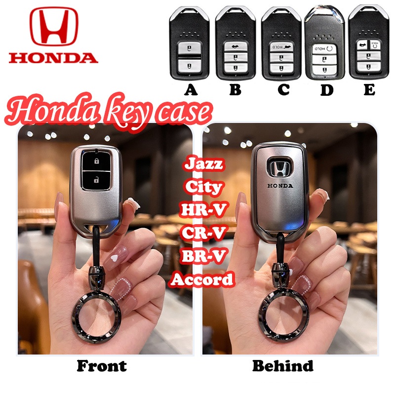 Honda 2/3/เคสกุญแจ 4 ปุ ่ มสําหรับ Jazz/HR-V/CR-V/BR-V/City/CRV/Civic/Accord พวงกุญแจ
