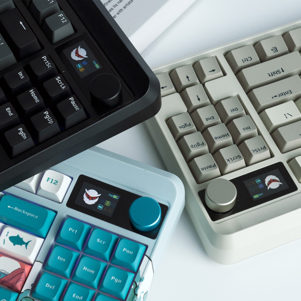 Xvx M87 Pro คีย ์ บอร ์ ดเกมไร ้ สาย Bluetooth 5.1 2.4GHz USB-C OLED หน ้ าจอ