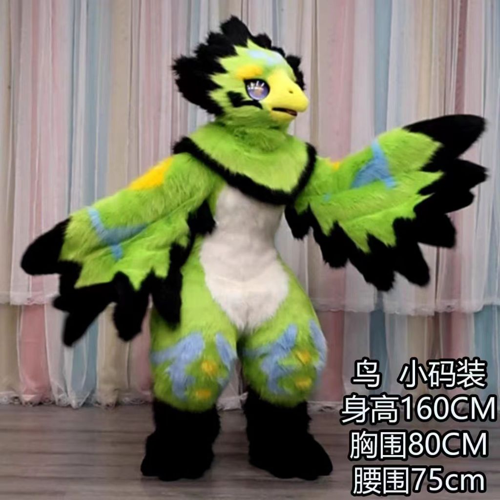 Niaoke Full Pack Fursuit Fursuit Animal Pack สไตล์ญี่ปุ่นสวมใส่ผลิตภัณฑ์สําเร็จรูปพร้อมสต็อกนกชุดใหญ