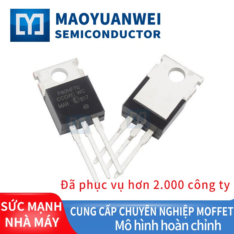 MOSFET ใหม่ 10 ชิ้นยี่ห้อ MY80N70P STP80NF70 TO220 80NF70 80N70 MOS 80A 70v Field Effect Tube P80NF7