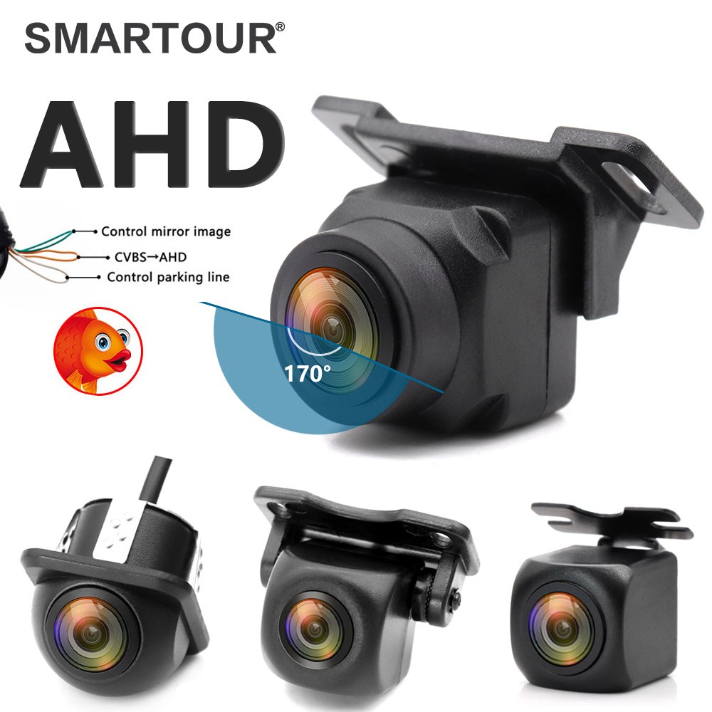 Ahd 170 องศา Fisheye เลนส์ Universal รถด้านหลังดูกล้องกันน้ํา Auto HD CCD ที่จอดรถ Assistance ที่จอดรถรถย้อนกลับกล้อง