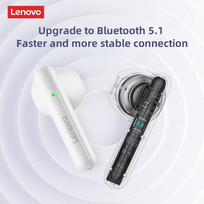 Lenovo LP1 PRO หูฟังบลูทูธ 5.1 ไร ้ สายไฮไฟสเตอริโอเบสเกมกีฬาลดเสียงรบกวนอัจฉริยะ HD โทรพร ้ อมไมโครโฟน