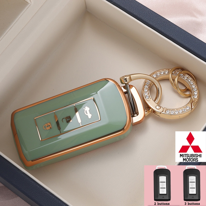 ฝาครอบกุญแจรถ TPU สําหรับ Mitsubishi Mirage/Pajero/Atrage/Triton/Outlander/ASX key Case Keyless Smart Entry key