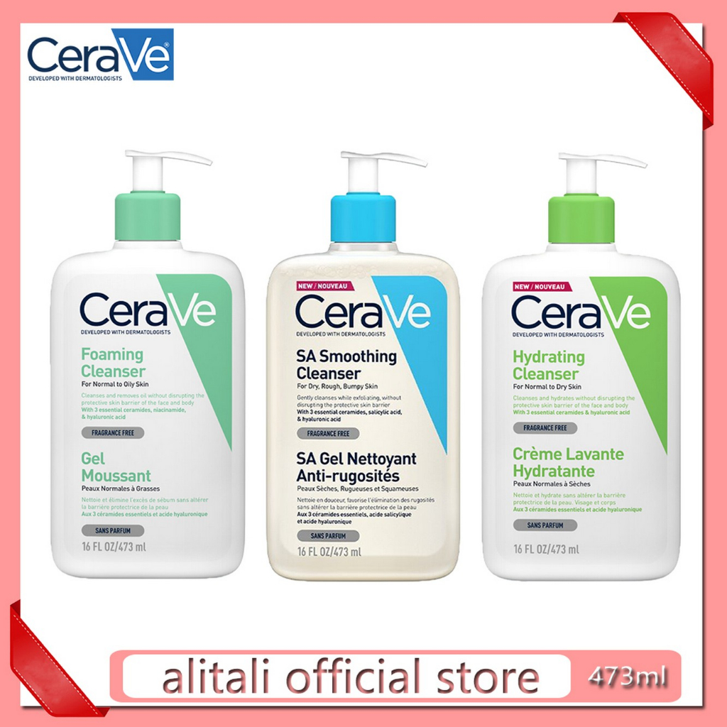 Cerave Foaming/Hydrating/SA Smoothing Cleanser 473/236ml