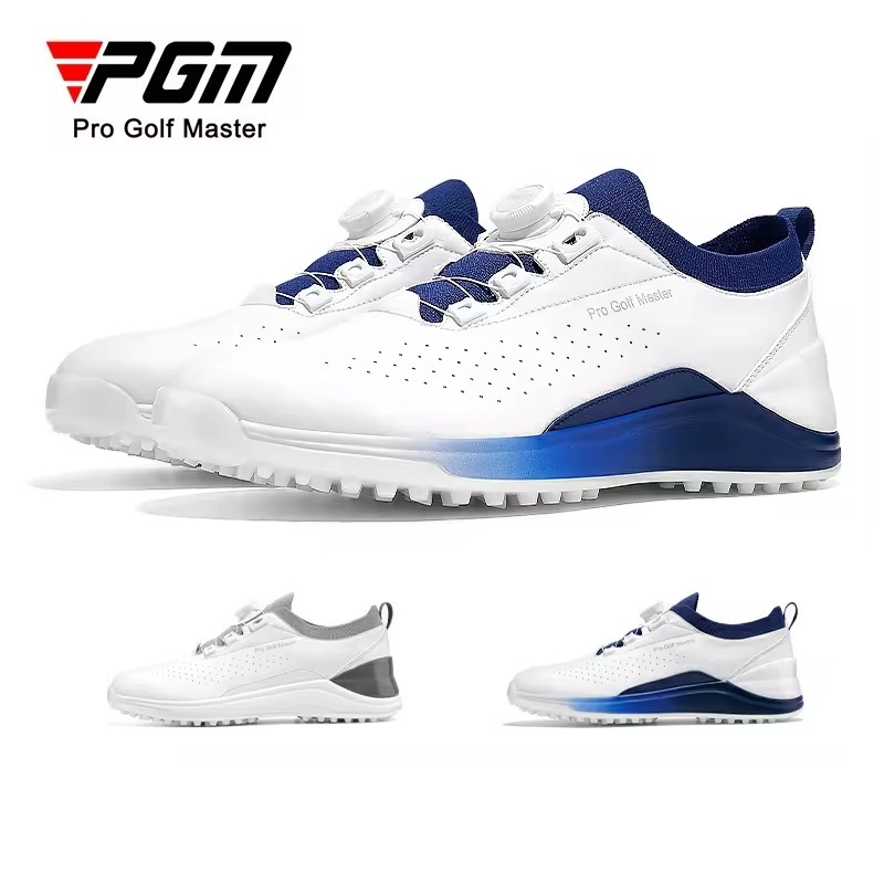 PGM GOLF รองเท้ากีฬาไมโครไฟเบอร์หนังผู้ชายรองเท้าเดินป่าพร้อมการออกแบบกันน้ําและไม่ลื่น