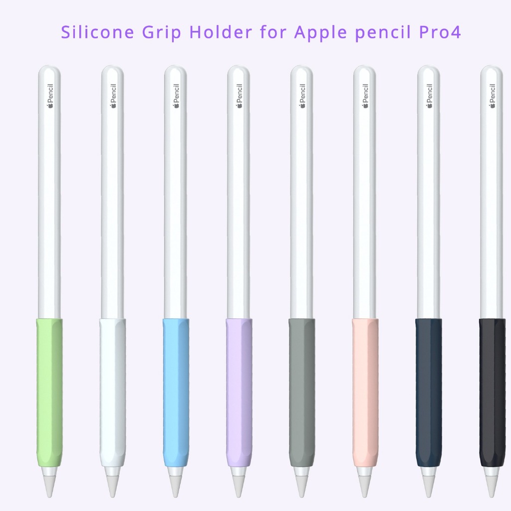 Grip Holder สําหรับ Apple ดินสอ 2 ปากกาซิลิโคนอ ่ อนนุ ่ มสีสันสดใสฝาครอบป ้ องกัน Anti-fall สําหรับ Apple Pencil Pro แท ็ บเล ็ ต Touch ปากกา