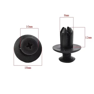 กันชน Fender คลิป Rivet Fasteners สีดําสําหรับ Toyota Kia Nissan Ford Focus Yamaha 10 ชิ้น