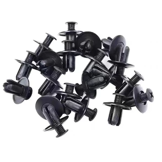 กันชน Fender คลิป Rivet Fasteners สีดําสําหรับ Toyota Kia Nissan Ford Focus Yamaha 10 ชิ้น