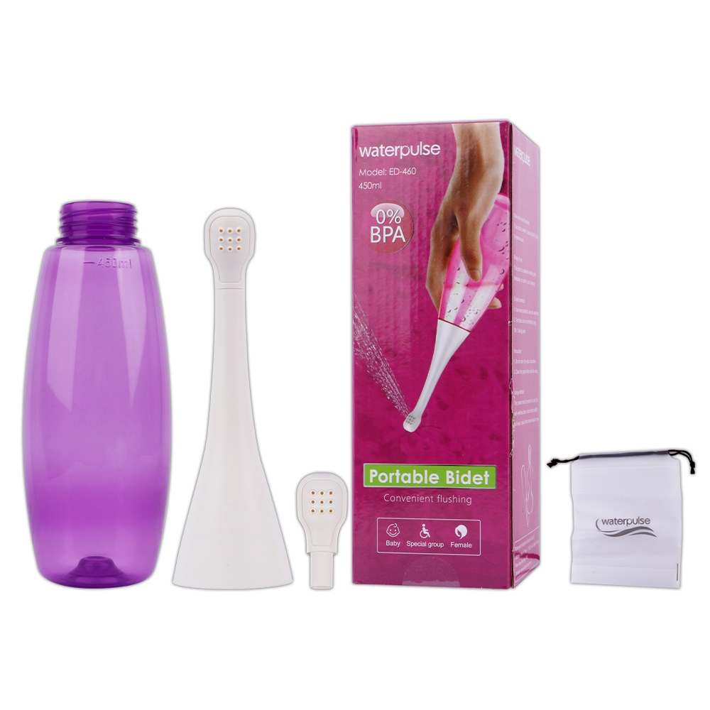 Salorie 450ML แบบพกพา Travel Bidet ทําความสะอาดส ่ วนบุคคลมือถือห ้ องน ้ ํา Bidet ยาวหัวฉีด Personal Care
